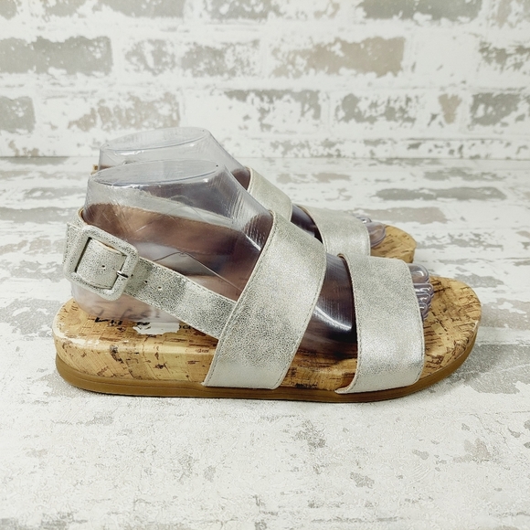 Life Stride Holiday Cork Silver Summer Sandal V341 - Picture 5 of 14